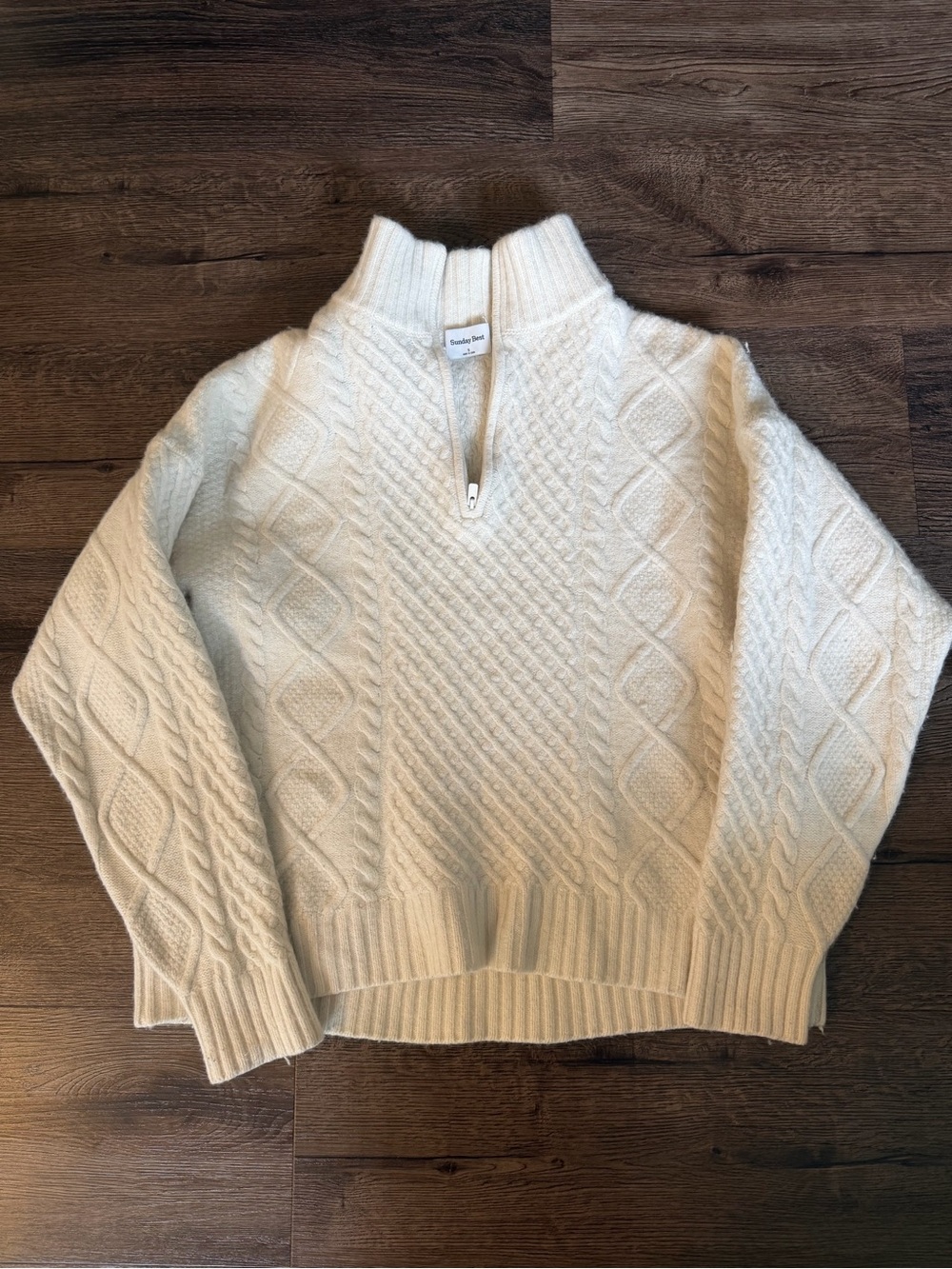 Aritzia Merino Wool Quarter Zip Sweater